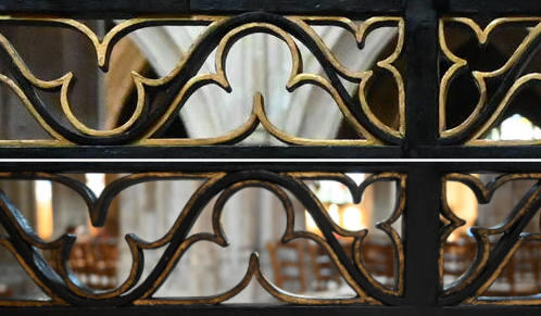 image grille détails après re-dorure