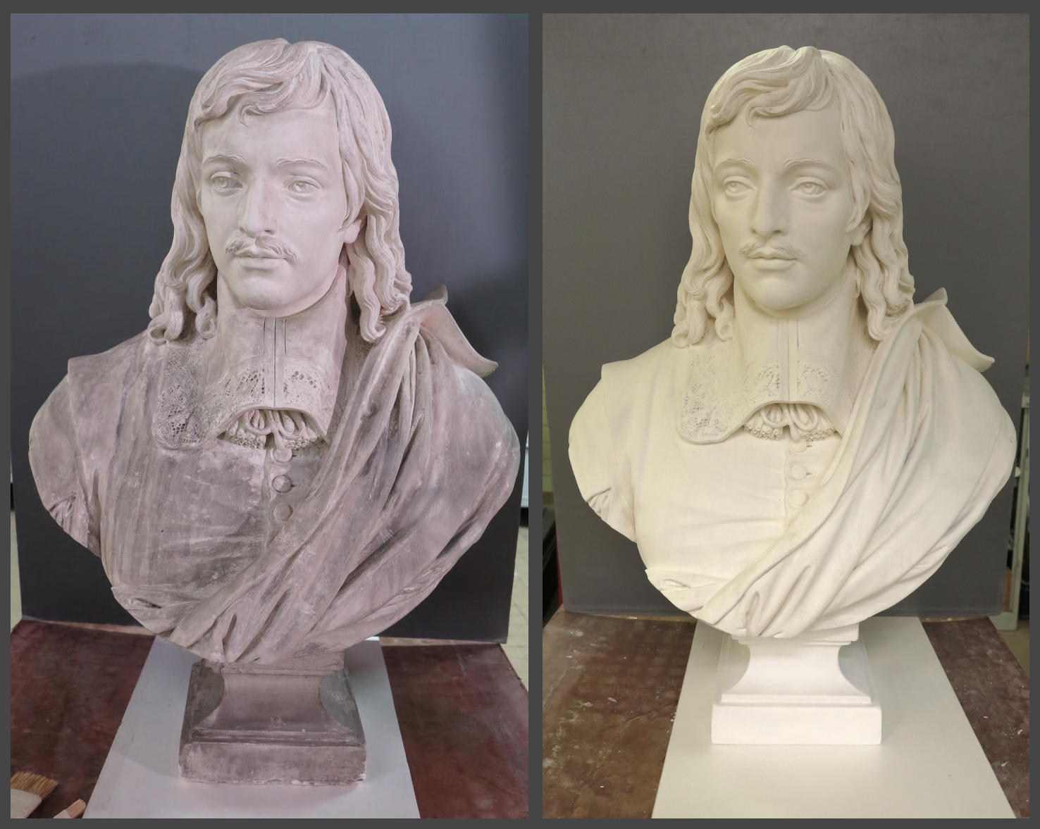 Restauration buste Eustache Lesueur